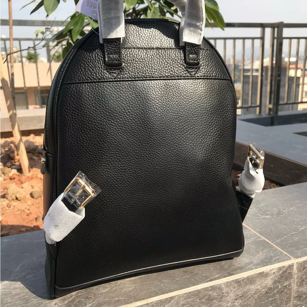 Michael Kors Black and Gold Leather Crossbody Bag - Picture 3 of 6